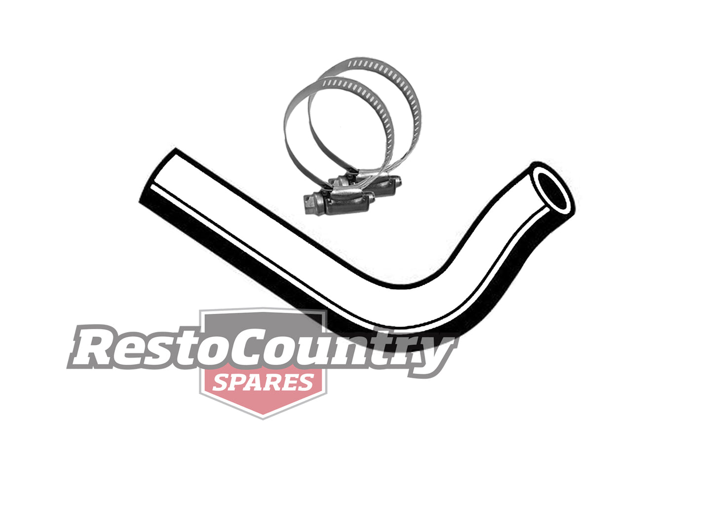 Holden Service LOWER Radiator Hose + Clamps HK HT V8 CHEV 307 327 bottom - kCH790-a