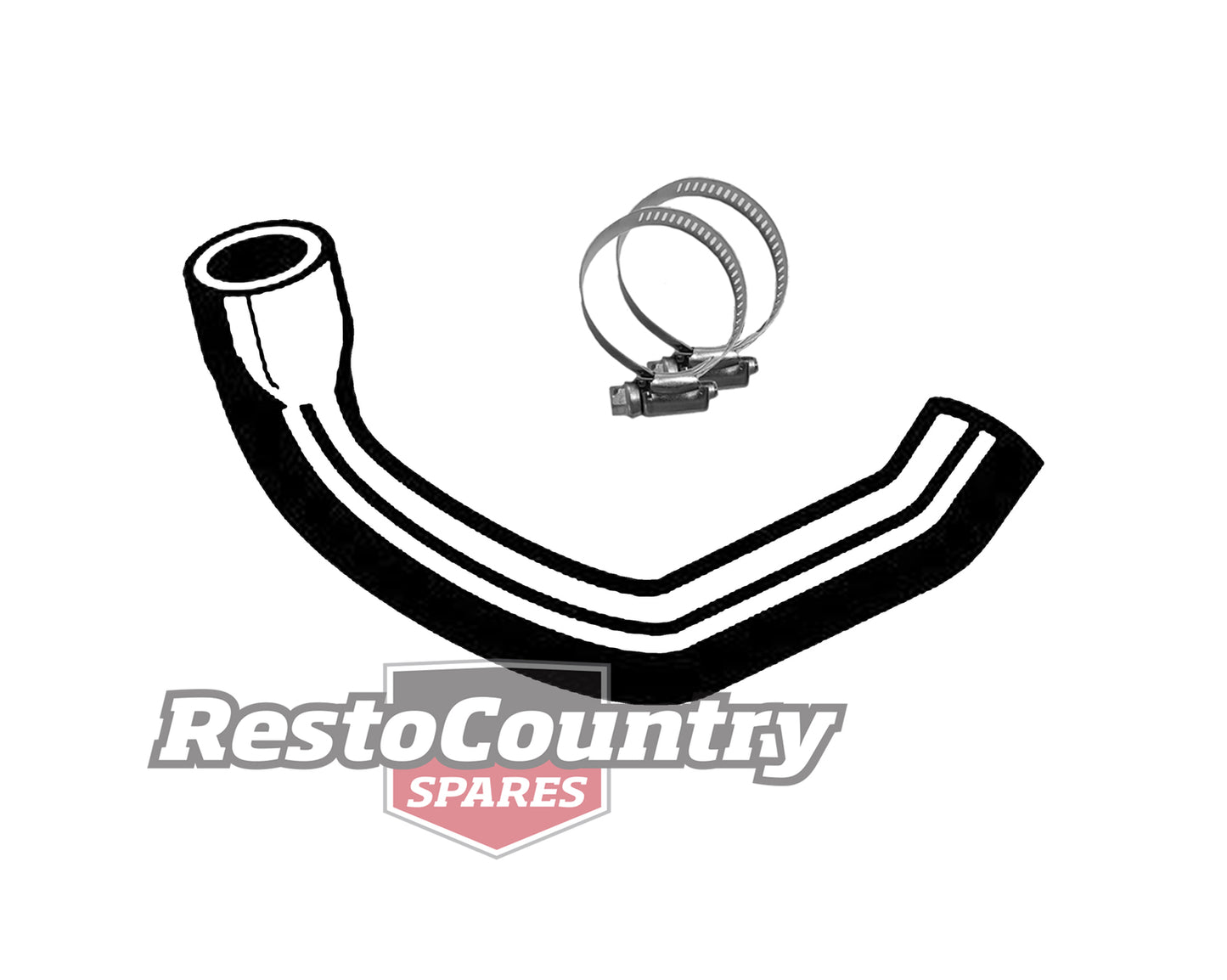 Ford Service LOWER Radiator Hose +Clamps XT XW 6 Cylinder 170 200 bottom - kCH800-a
