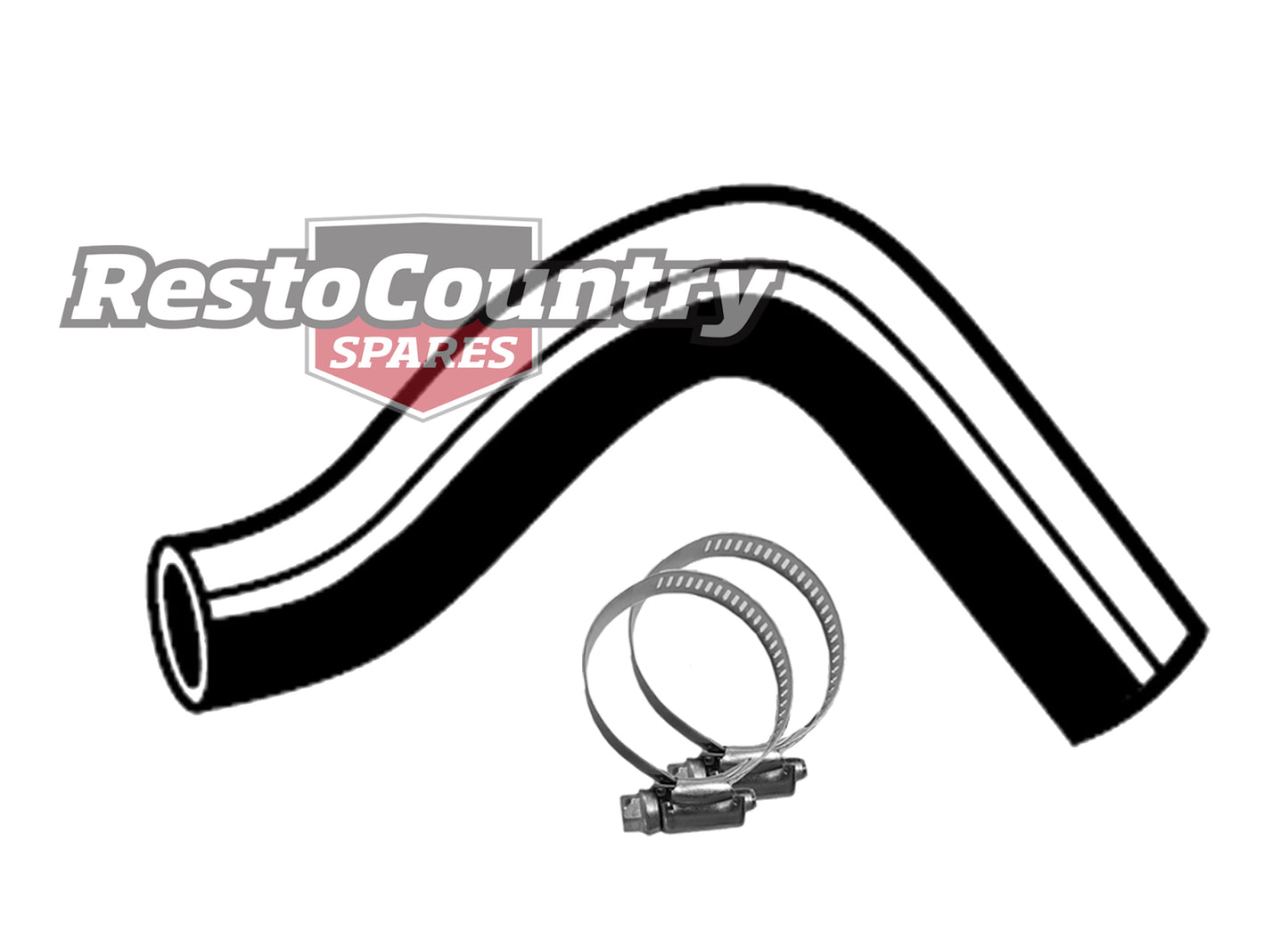 Holden Service LOWER Radiator Hose + Clamps V8 HT HG 253 308 4.2 5.0 - kCH819-a