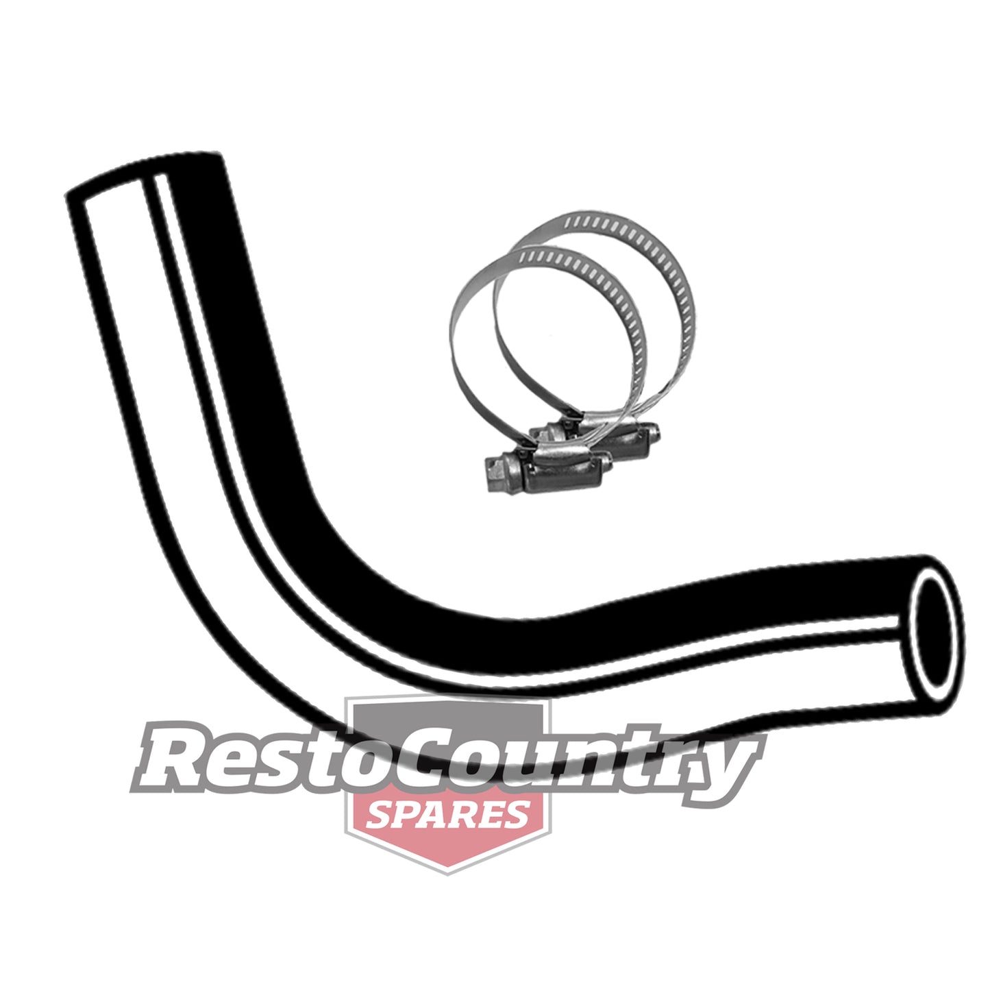 Holden Service LOWER Radiator Hose + Clamps 350 Chev V8 HT HG Monaro bottom - kCH882-a