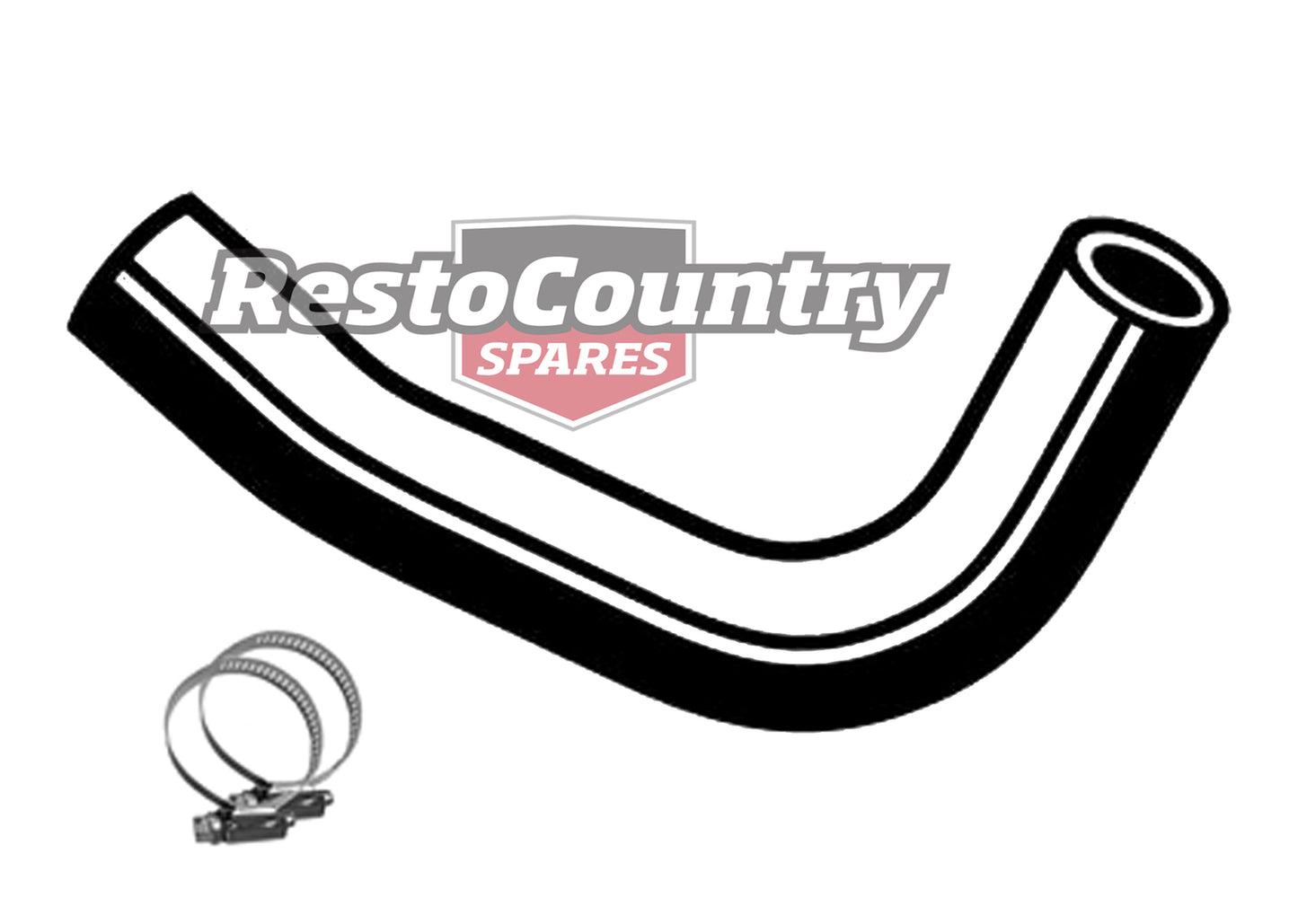 Ford UPPER Radiator Hose + Clamps XY 6Cyl 200 3.3 service rubber pipe - kCH919-a