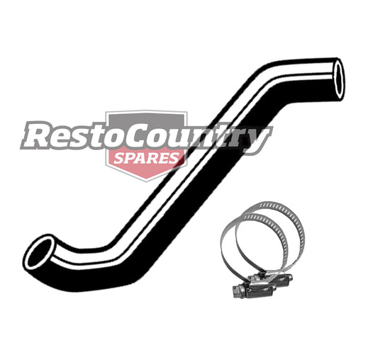 Holden Service LOWER Radiator Hose + Clamps HQ HJ HX HZ 6Cyl 173 202 - kCH943-a