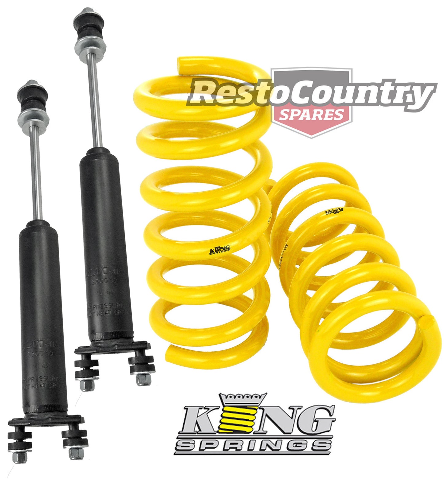 Ford Coil KING Springs + Shock XD XE XF V8 Front Super Low 50mm Sedan Wagon Ute - kCOILF94