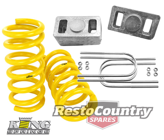 Ford Coil KING Spring + Block Kit XR XT XW XY Sedan V8 WINDSOR Super Low 50mm - kCOILF52