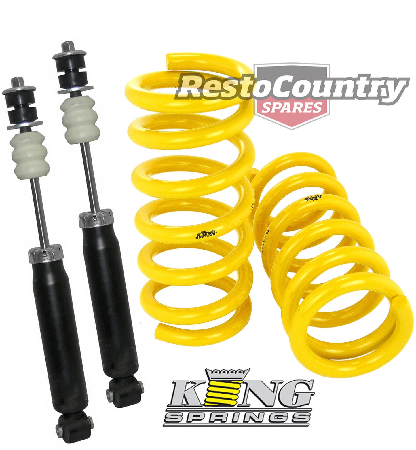 Ford Coil KING Springs + Shocks XE XF SEDAN Rear STANDARD Height suspension - kCOILF114