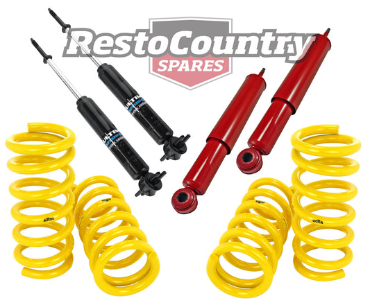 Holden Coil KING Spring +Shock HQ HJ HX HZ Wagon 6cyl FRONT +REAR Super Low 50mm - kCOILH081
