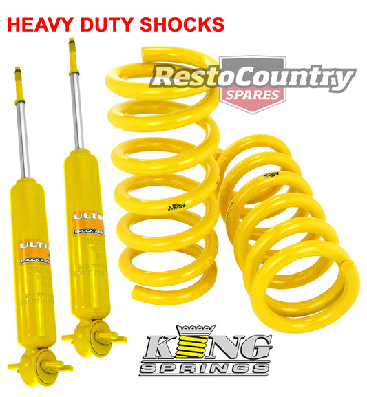 Springs & Heavy Duty Shock Kit (Front - 4cyl 6cyl Sport Low) Holden LH LX UC - kCOILH150HD