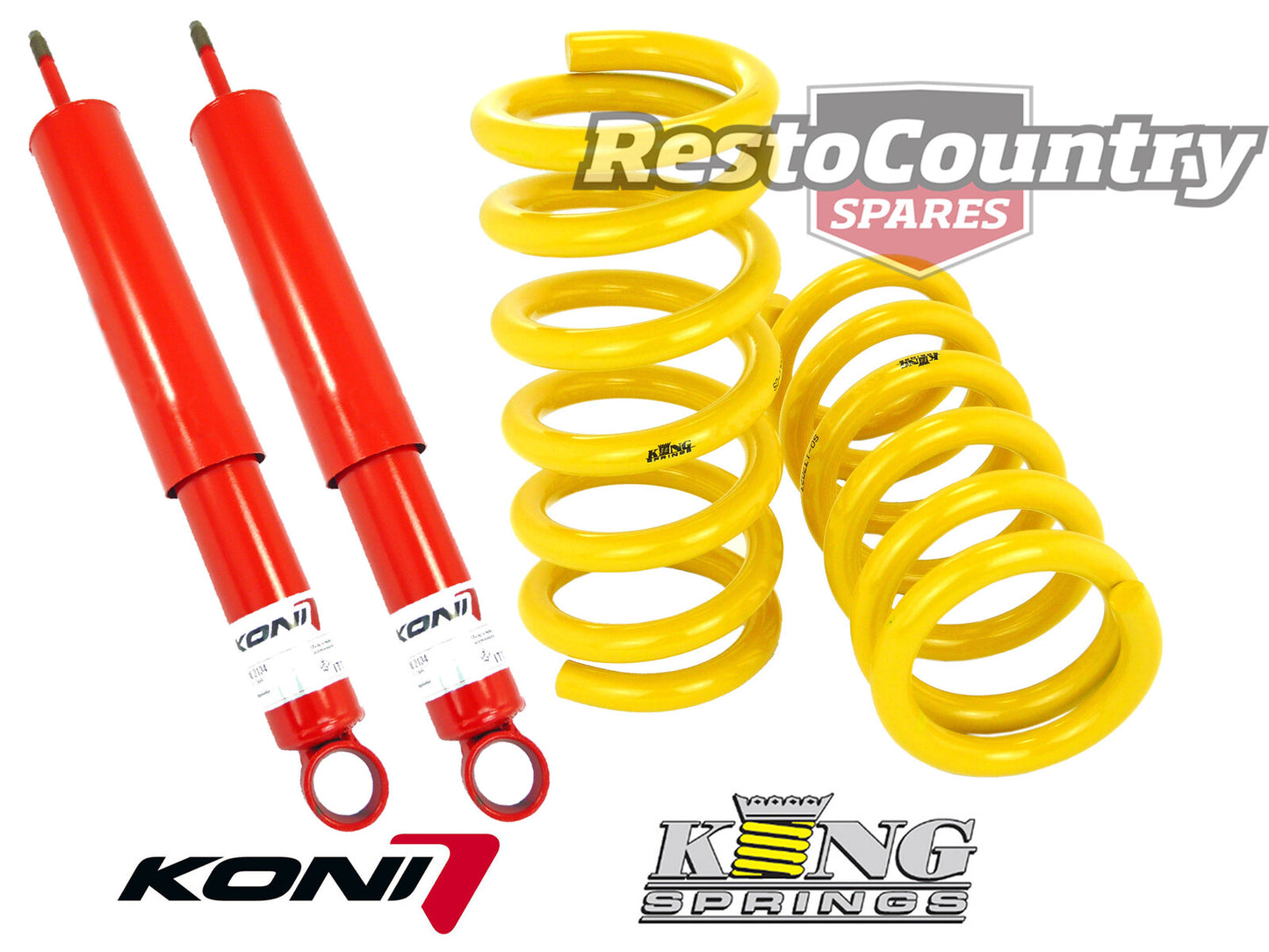 Holden Coil KING Spring+KONI Shock Kit Torana LC LJ 6cyl V8 Rear STANDARD Height - kCOILH140
