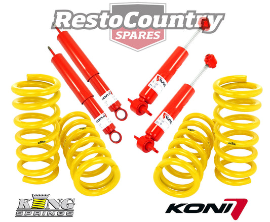 Holden Coil KING Spring + KONI Shock Kit Torana LC LJ 6cyl Front + Rear 25mm Low - kCOILH171