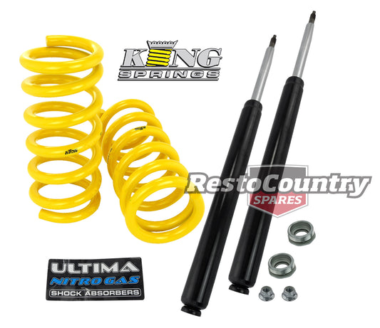 Holden FRONT Gas Shocks + KING Springs Kit VB VC VH VK VL VN VP V8 LOWERED 25mm - kCOILH307