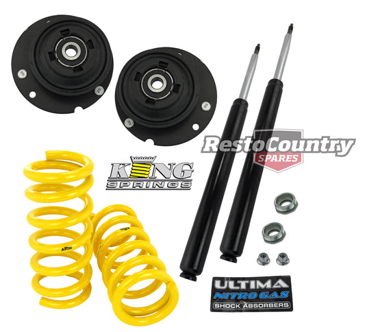 Holden FRONT Shocks + KING Springs +Struts Kit VB VC VH VK VL VN V8 LOWERED 25mm - kCOILH308