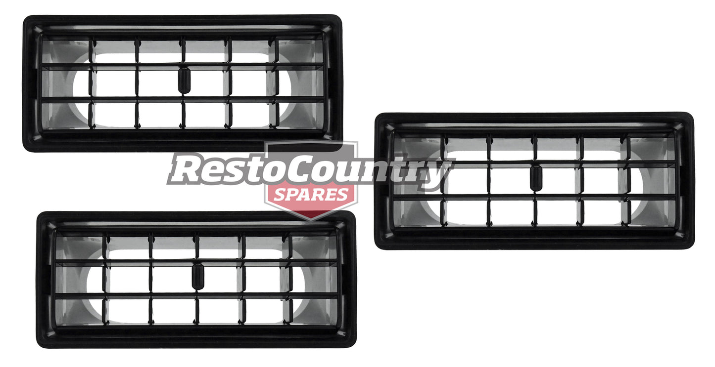 Holden Dash Vents x3 AIR CON Kit HQ GTS SS Monaro Premier Kingswood Belmont - kD8C003-b