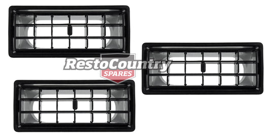 Holden Dash Vents x3 AIR CON Kit HQ GTS SS Monaro Premier Kingswood Belmont - kD8C003-b