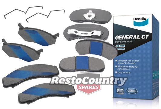 Bendix Front & Rear Disc Brake Pad Kit (Girlock Cast Iron) Ford XB XC XD ZG - kDB1004-c