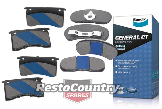 Bendix Front & Rear Disc Brake Pad Kit (PBR Alloy) Holden HX HZ - kDB1029-a