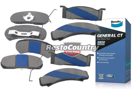 Bendix Front & Rear Disc Brake Pad Kit (PBR Alloy) Ford XA XB XC - kDB1807-a