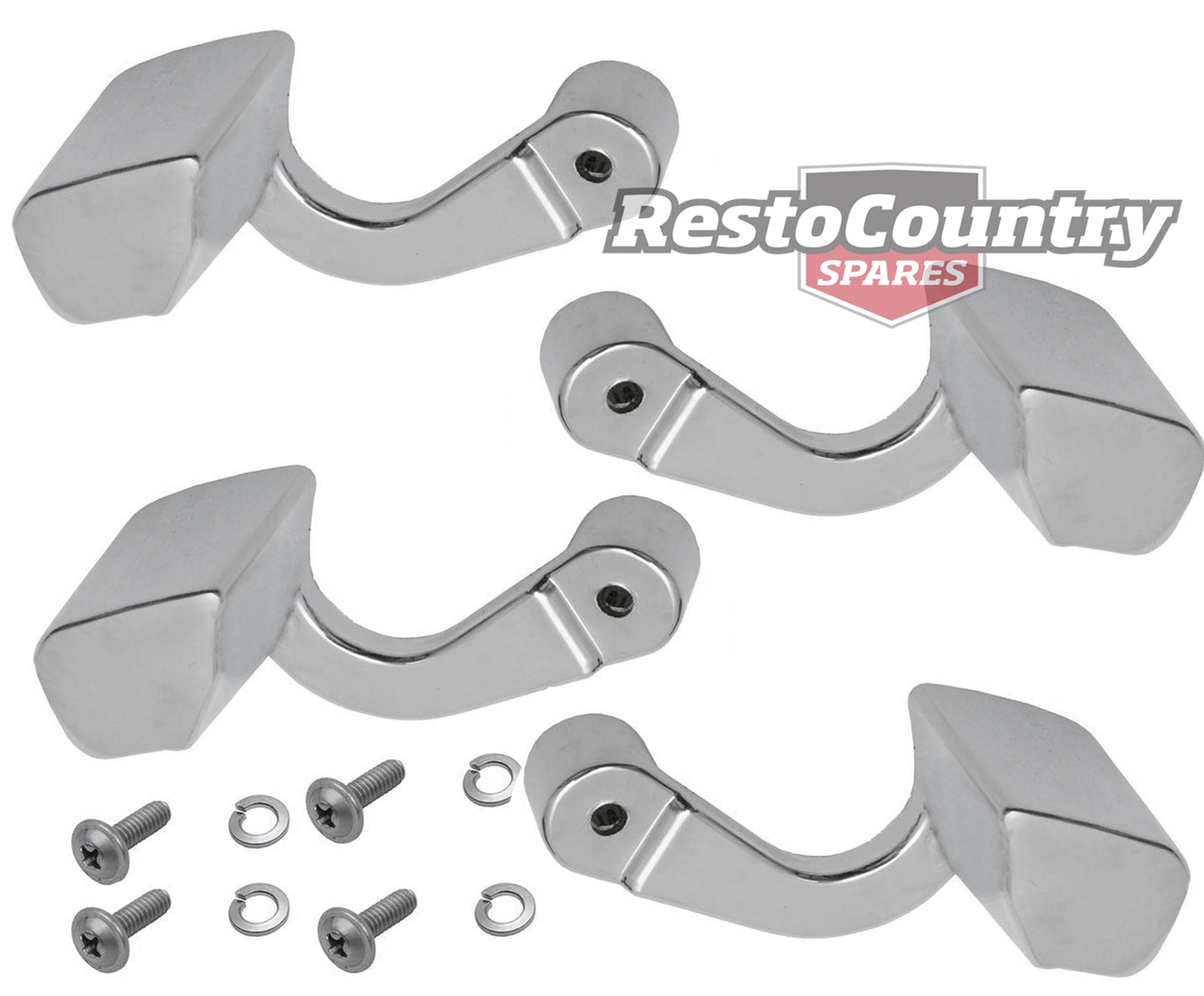 Holden Inner Door Handle SET x4 HQ HJ HX HZ WB Suit Arm Rest Front + Rear L + R - kDH1001-b