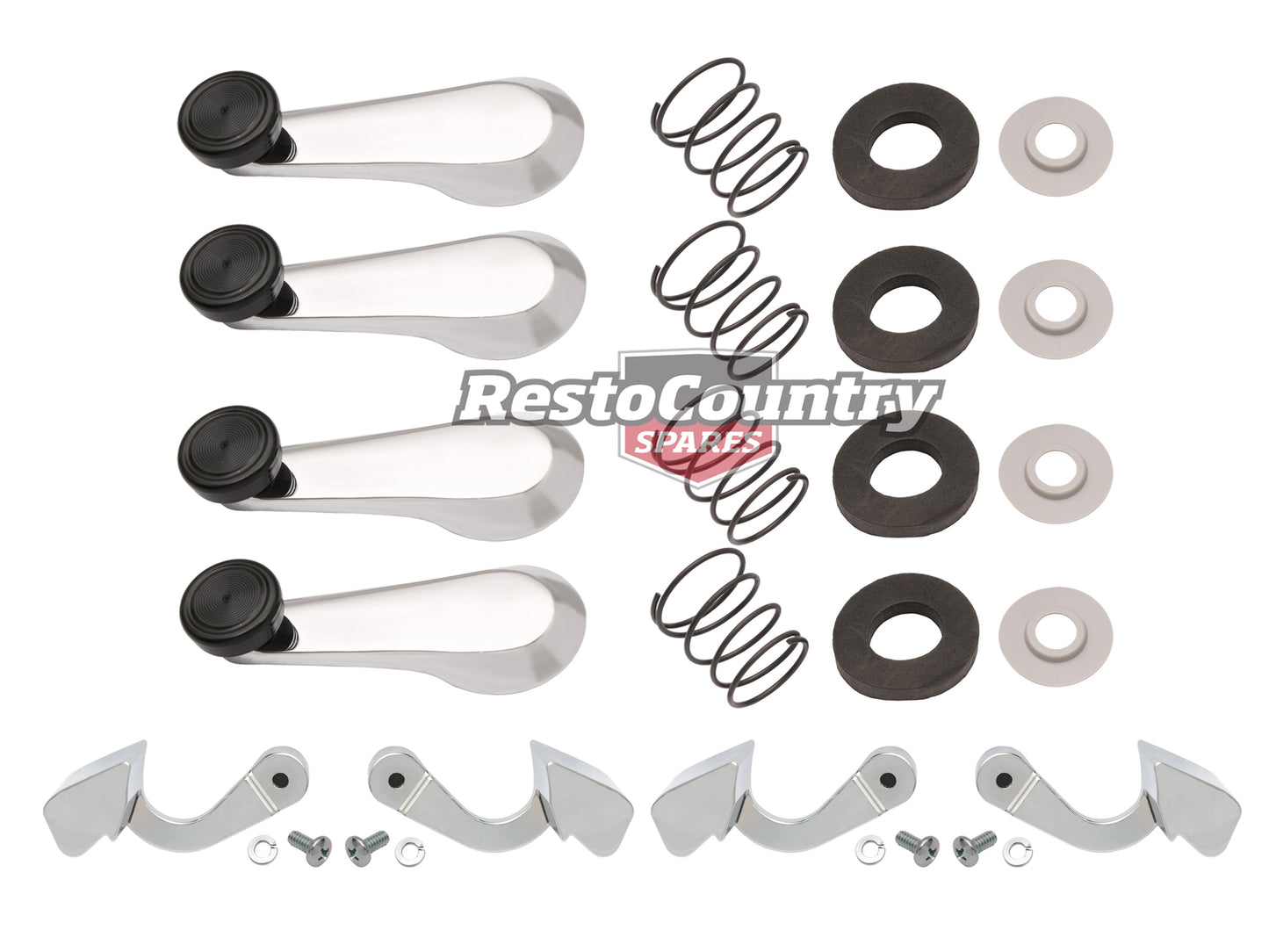 Holden Inner Door +Window Winder Handles HQ HJ HX HZ WB Suit Arm Rest Front Rear - kDH1001-d