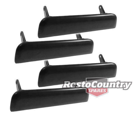 Holden Outer Door Handle Set x4 BLACK HQ HJ HX HZ WB Torana LH LX UC grab - kDH1012x4