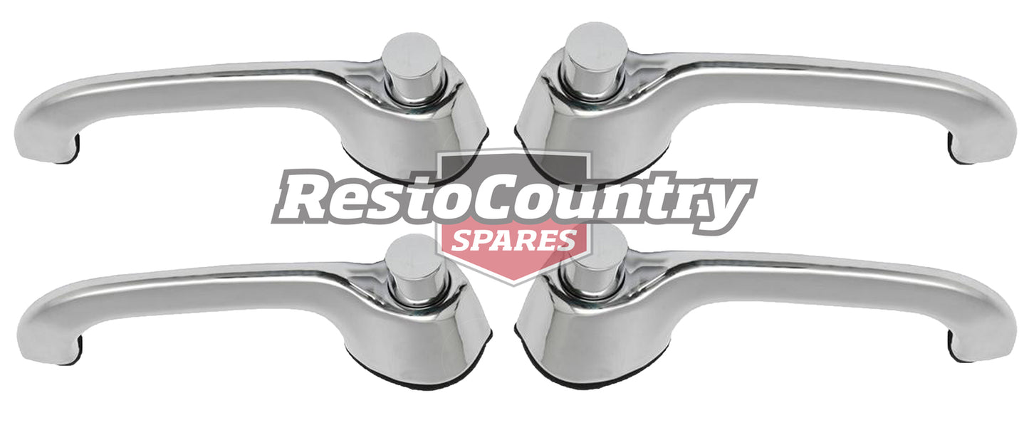 Holden Chrome Outer Door Handle Kit FRONT + REAR LEFT+RIGHT FE FC FB EK exterior - kDH1013-b
