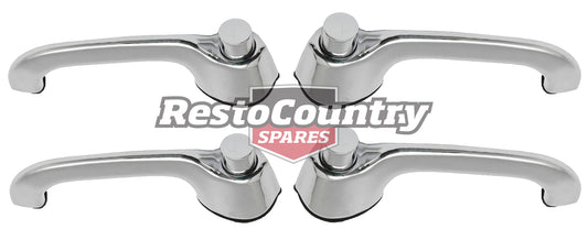 Holden Chrome Outer Door Handle Kit FRONT + REAR LEFT+RIGHT FE FC FB EK exterior - kDH1013-b