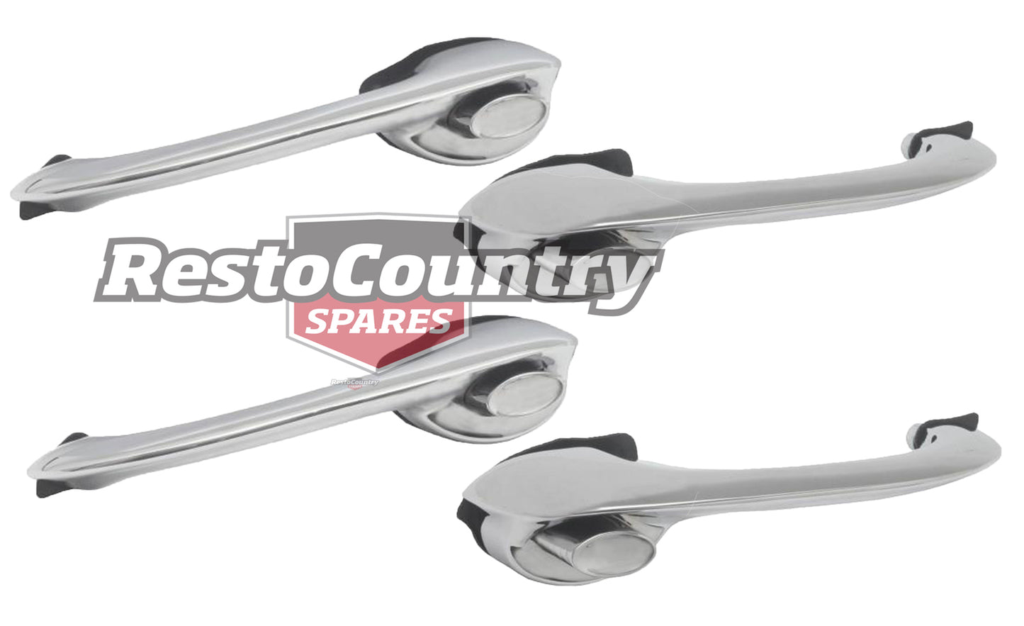 Holden Outer Chrome Door Handle Set x4 LEFT + RIGHT Front + Rear EJ EH NEW - kDH1017-b
