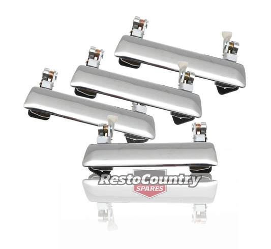 Holden Outer Door Handle FRONT +REAR LEFT +RIGHT Chrome Torana LC LJ x4 - kDH1019-20-21x4