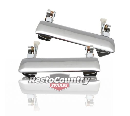 Holden Outer Door Handle REAR LEFT + RIGHT Chrome Torana LC LJ x2 - kDH1020-21x2