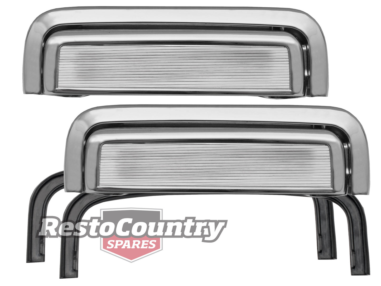 Holden Commodore Chrome Outer Door Handle PAIR Left + Right VB VC VH VK VL NEW - kDH1056-a