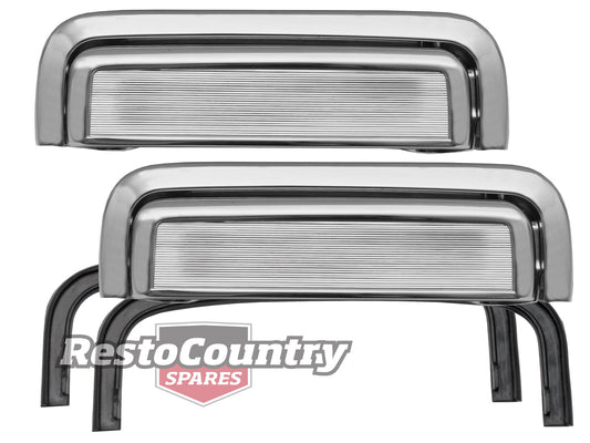 Holden Commodore Chrome Outer Door Handle PAIR Left + Right VB VC VH VK VL NEW - kDH1056-a