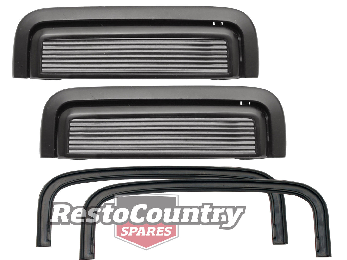 Holden Commodore Black Outer Door Handle PAIR Left + Right VB VC VH VK VL NEW - kDH1058-a