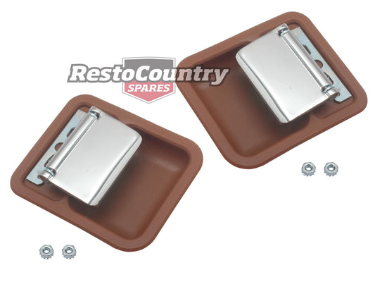 Ford Inner Door Handle Kit LEFT + RIGHT Saddle Bucket XT XW XY ZB ZC ZD F or R - kDH2001S-a