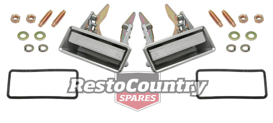 Ford Front Door Handle + Gasket + Fitting Kit PAIR Left + Right XB XC ZF ZG ZH - kDH2005-a