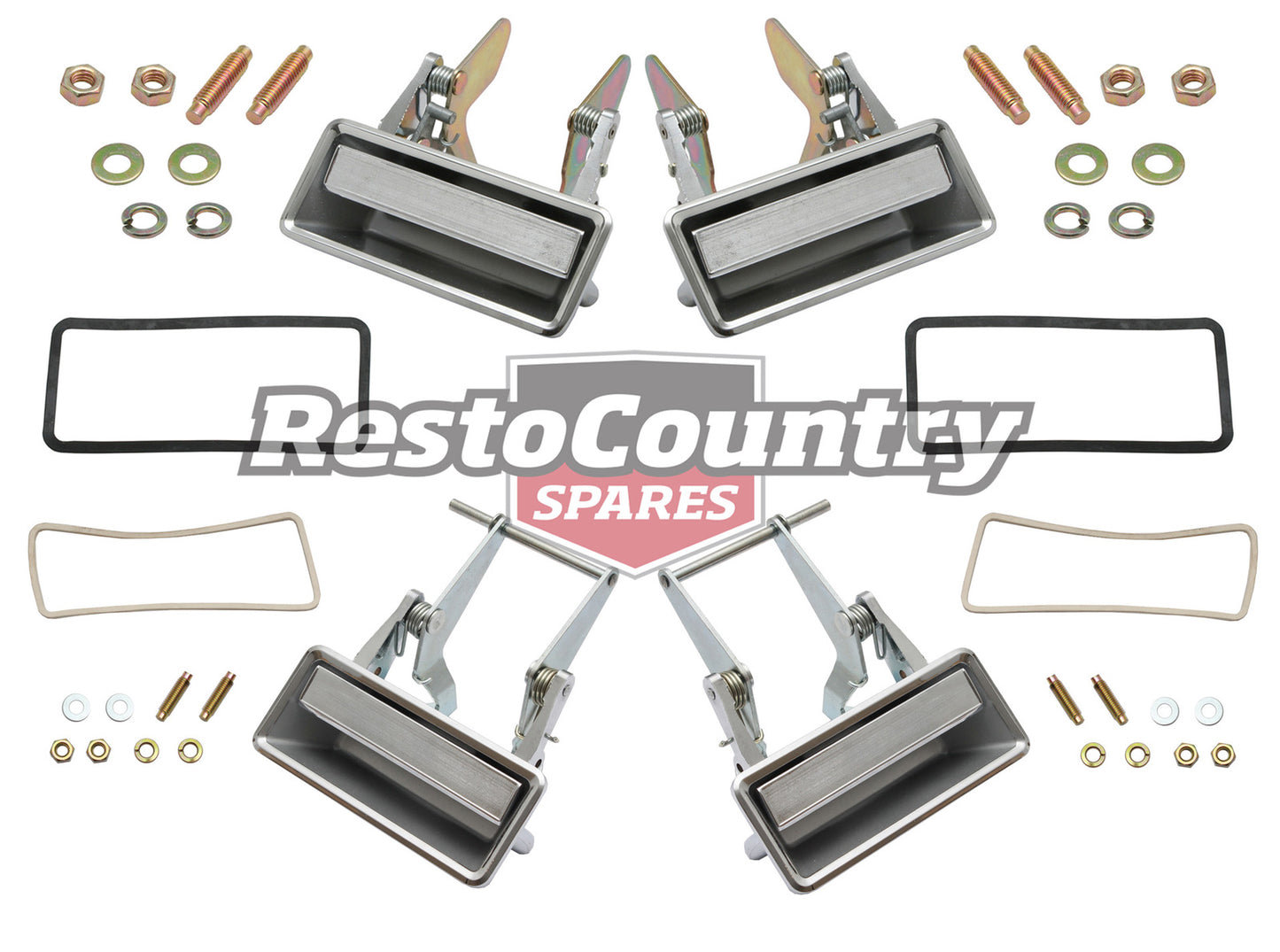 Ford Door Handle +Gasket +Bolt Set Front + Rear LEFT +RIGHT Outer XB ZF ZG - kDH2005-b