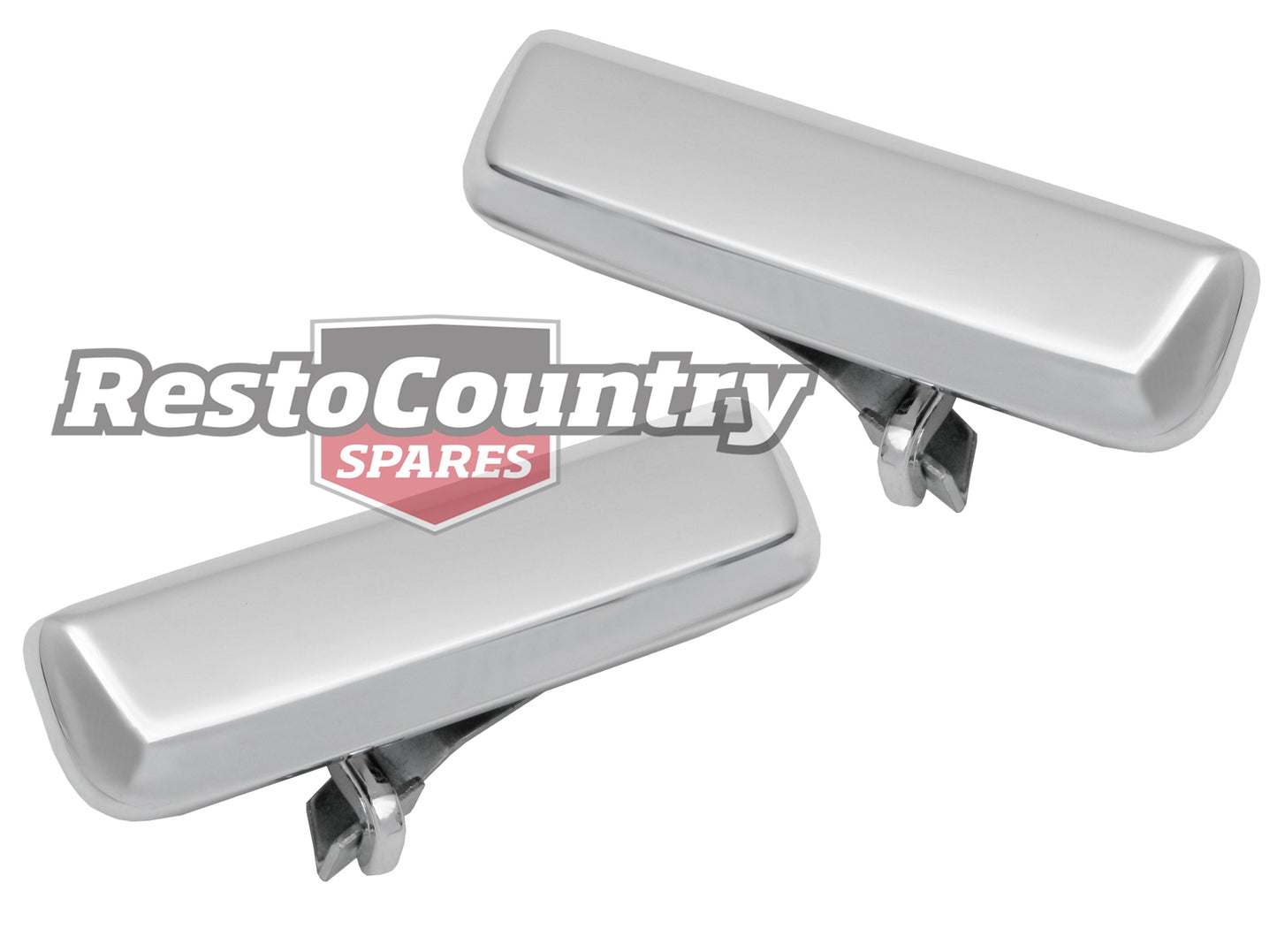 Ford REAR Outer Door Handle PAIR Chrome XD XE XF ZJ ZK Cortina TE TF Left+ Right - kDH2009-a
