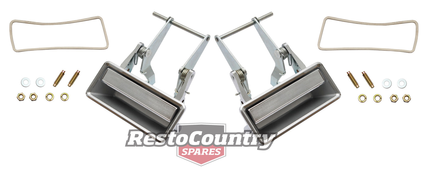 Ford Rear Door Handle +Gasket +Fitting Kit Pair LEFT +RIGHT Outer XB ZF ZG - kDH2025-a