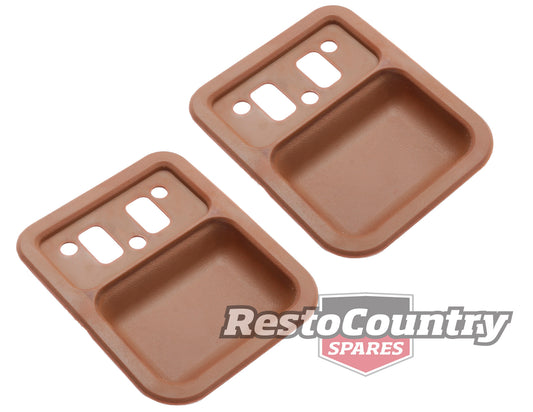 Ford Door Handle Cup Insert PAIR Saddle / Brown Front or Rear XT XW XY ZB ZC ZD - kDHCS-a