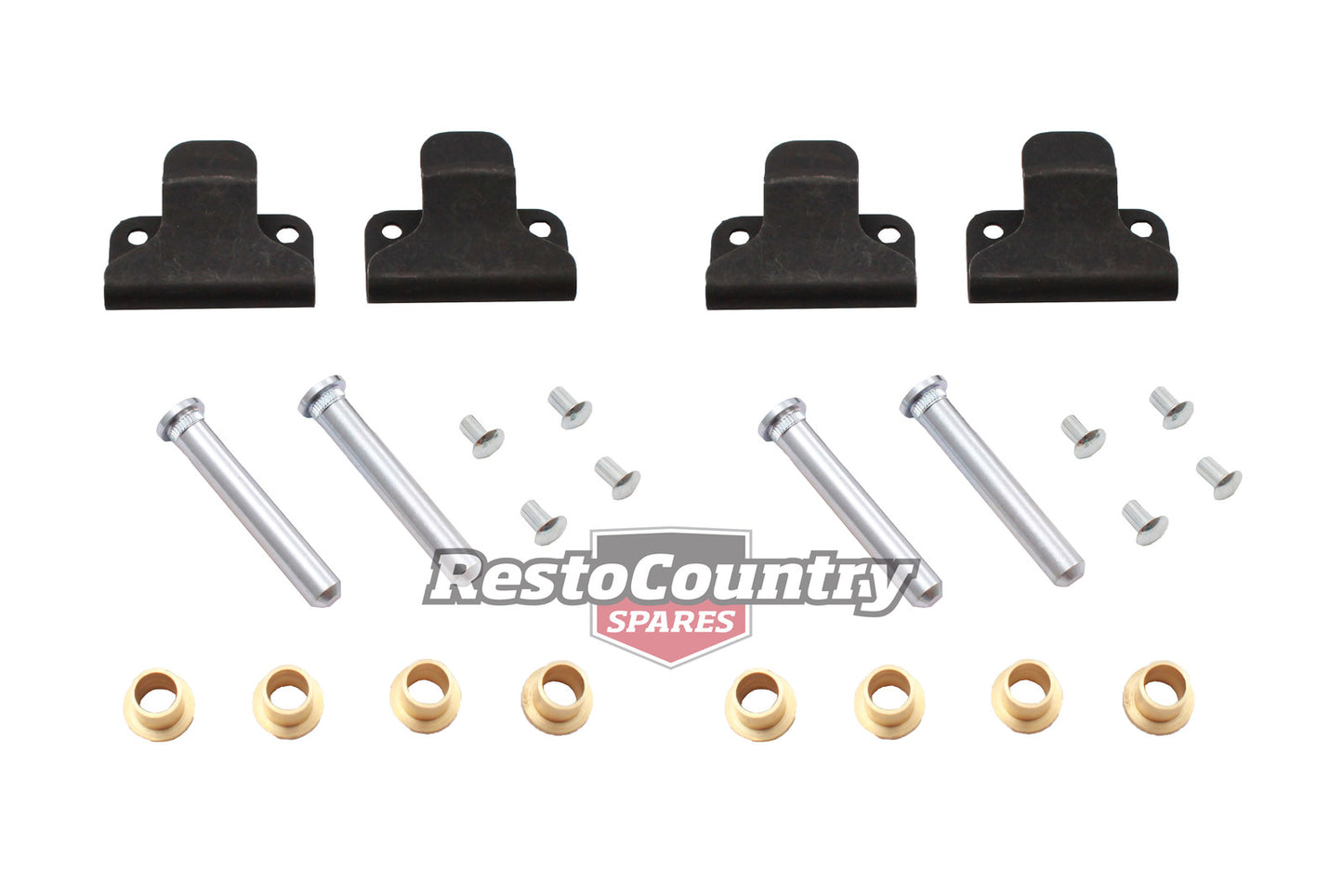 Holden Front Door Hinge Repair Kit x2 FE FC FB EK EJ EH HD HR Pin + Bush +Spring - kDHR1001A-a