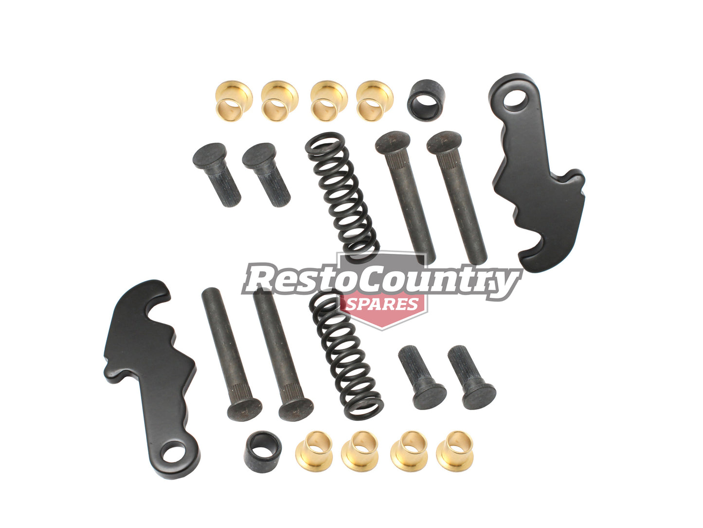 Ford REAR Door Hinge Repair Kit x2 XR XT XW XY ZC ZD Brass Bush pin spring - kDHR2001x2