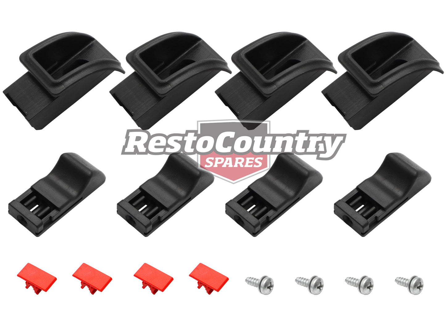 Holden Commodore Door Lock Knob + Surround BLACK Kit 4 Doors VN VP VQ VR VS - kDLS1-b