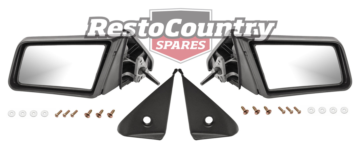 Holden Commodore Door Mirror PAIR VK VL Manual Left + Right + Fitting Screws - kDM1003-a