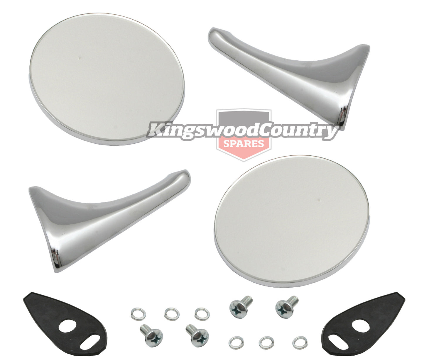 Holden Door Side Mirror +Stalk PAIR HK HT HG Sedan Wag Ute exterior outer - kDM1008-9x2