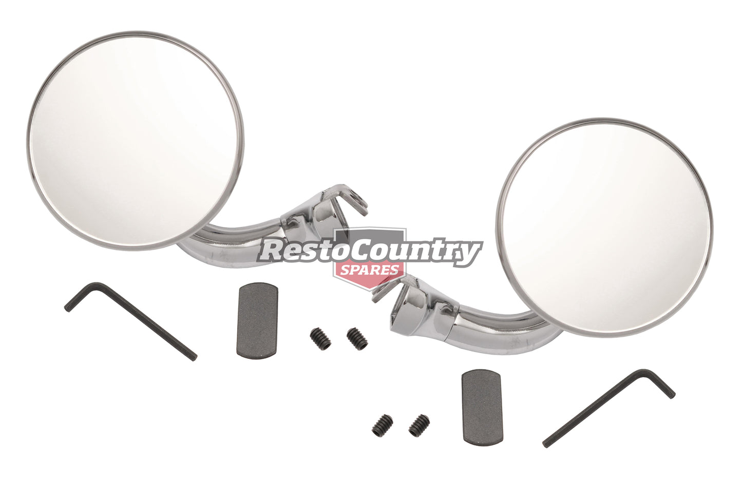Holden Door Mirror 3" Right Angle Arm PAIR FX FJ FE FC FB EK EJ EH HD HR - kDM1022-23-a