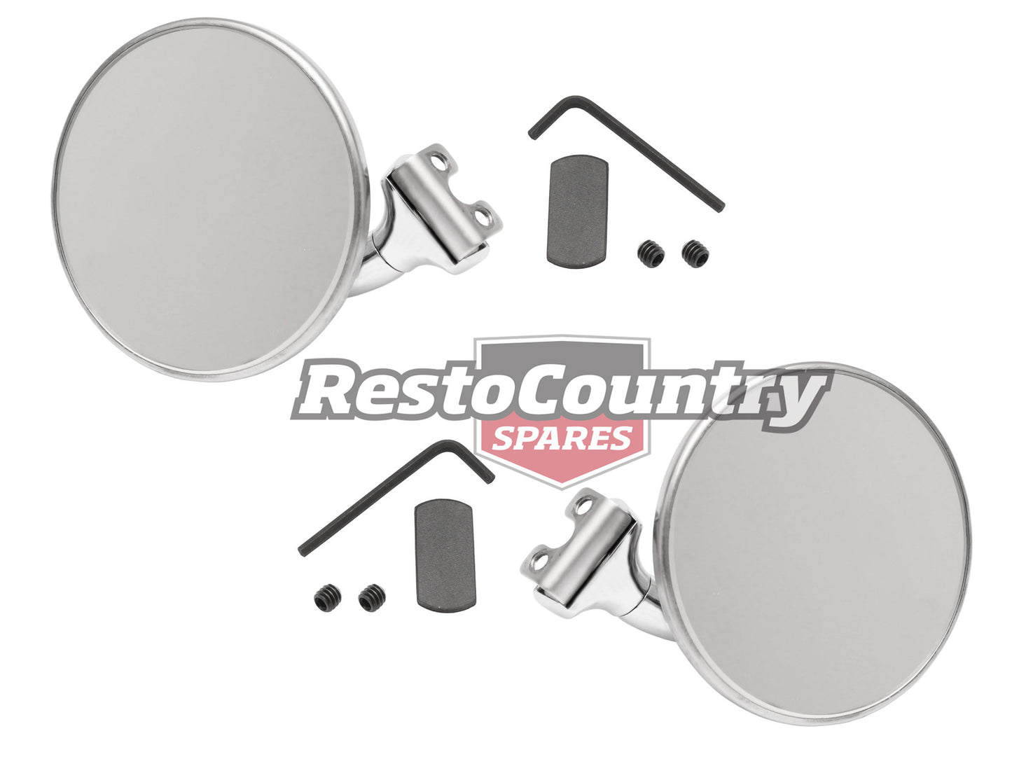 Holden Door Mirror 4" Right Angle Arm PAIR L+R FX FJ FE FC FB EK EJ EH HD HR - kDM1024-a