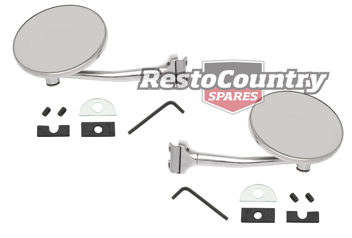 Holden Door Mirror - 4" STRAIGHT Arm PAIR L+R FX FJ FE FC FB EK EJ EH HD HR - kDM1026-a