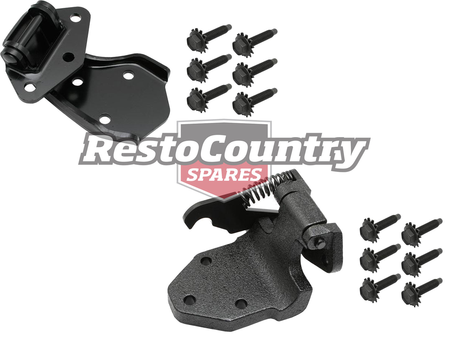 Ford Door Hinge + Fitting Kit LEFT Front UPPER + LOWER XR XT XW XY ZA ZB ZC ZD - kF2079-80