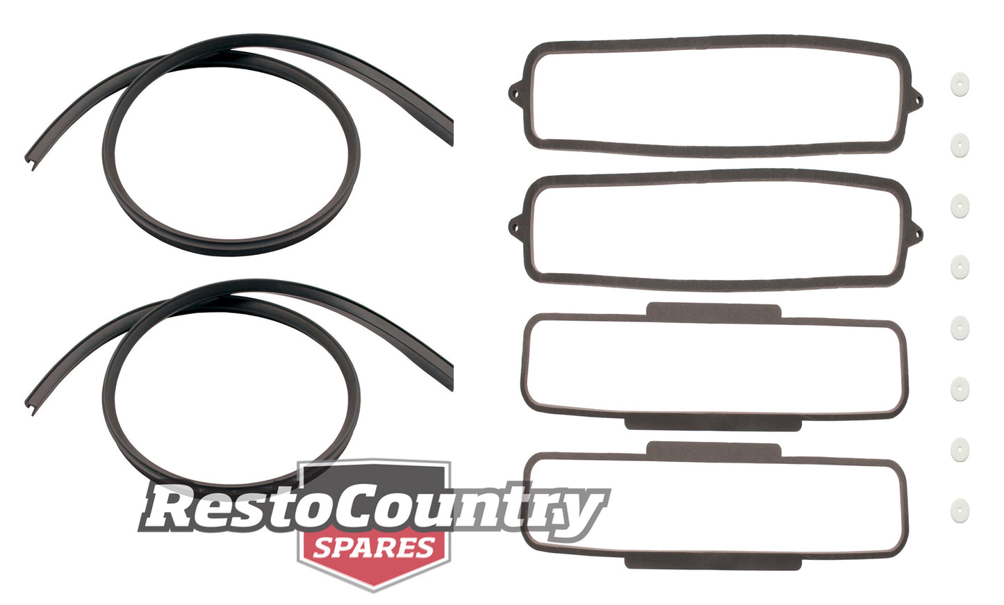 Ford Tail Light Rubber Seal + Lens Gasket Kit XA Sedan Only taillight brake stop - kF2485-a