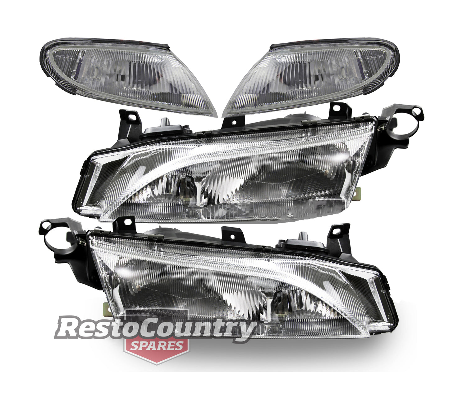 Ford Headlight + Indicators Set EF EL Fairmont. Fairlane LTD Ghia NF NL DF DL - kFEF4500NH-b