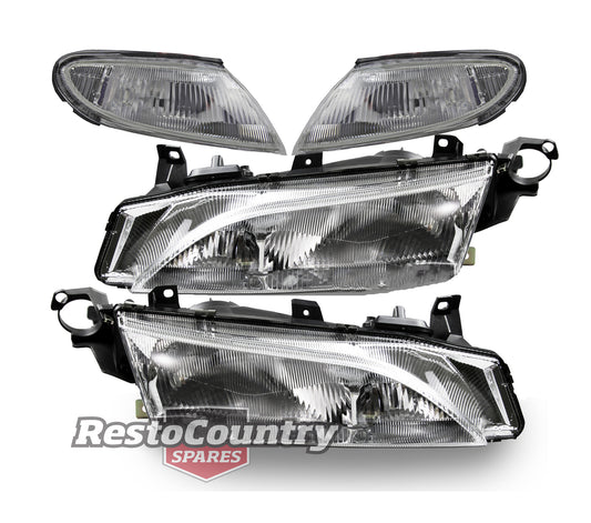 Ford Headlight + Indicators Set EF EL Fairmont. Fairlane LTD Ghia NF NL DF DL - kFEF4500NH-b
