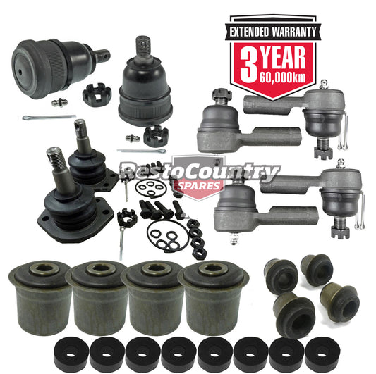 Holden Tie Rod Ends + Ball Joints + Upper +Lower Control Arm Bushes HZ WB RTS - kFERK-11
